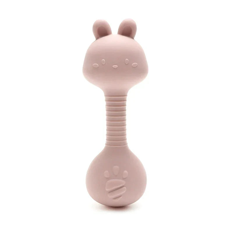 Silicone Rabbit Teether Rattle Newborn Sensory Toys