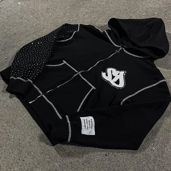Oversized Relaxed Men Hoodie - Boxy Patchwork, Cotton Street