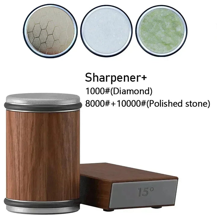 Rolling Diamond Knife Sharpener Kit with Magnetic Holder – 15° &amp; 20° Angle Roller Kitchen Tool 2026