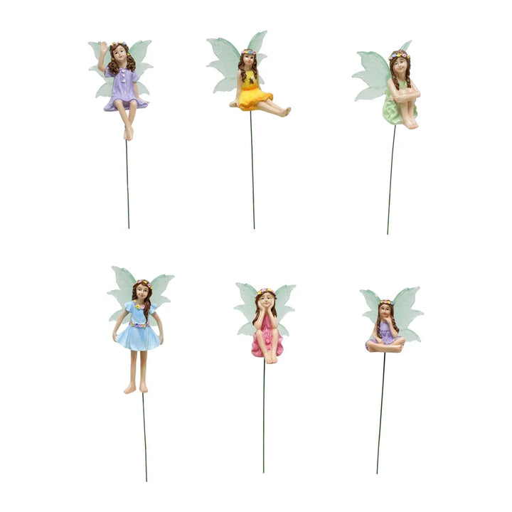 Fairy Garden Figurines 6pc Set Pot Bonsai Micro Landscape Decor Fairy Tale World Scene Summer 2026 Gift