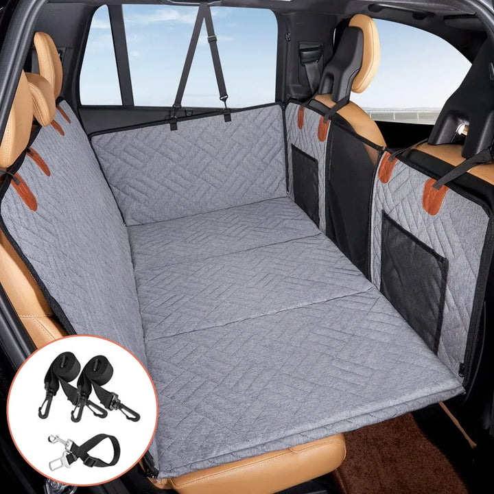 Waterproof Pet Car Seat Cover - Non-Slip Scratch-Proof Hammock Back Seat Protector for Dogs