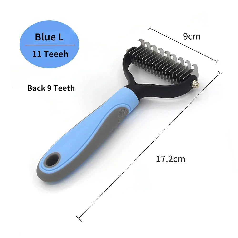 Pet Grooming Care Deshedding Brush for Dogs &amp; Cats - Fur Remover &amp; Knot Cutter Comb
