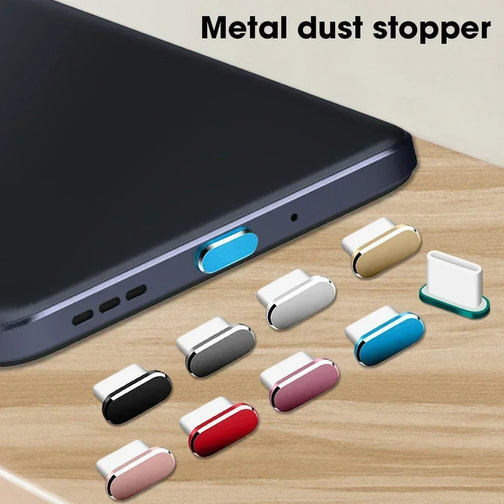 Metal Type-C Charging Port Dust Plugs - 2Pcs iPhone Accessories, Dust &amp; Liquid Protection
