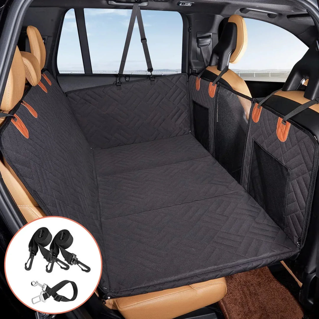 Waterproof Pet Car Seat Cover - Non-Slip Scratch-Proof Hammock Back Seat Protector for Dogs