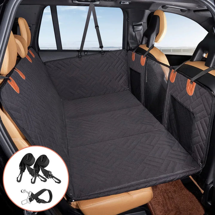 Waterproof Pet Car Seat Cover - Non-Slip Scratch-Proof Hammock Back Seat Protector for Dogs