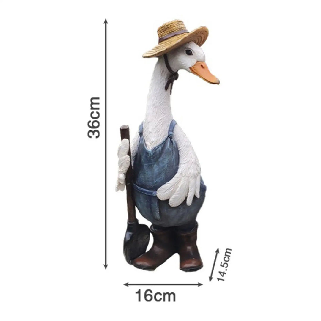 Duck Garden Statue Outdoor Sculpture Spring 2026 Garden Decor Gift Idea For Courtyard