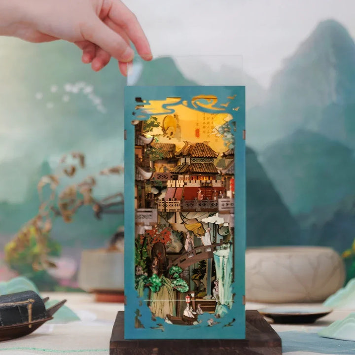Antiquity Book Nook Doll House Kit with Touch Light 3D Puzzle Toy