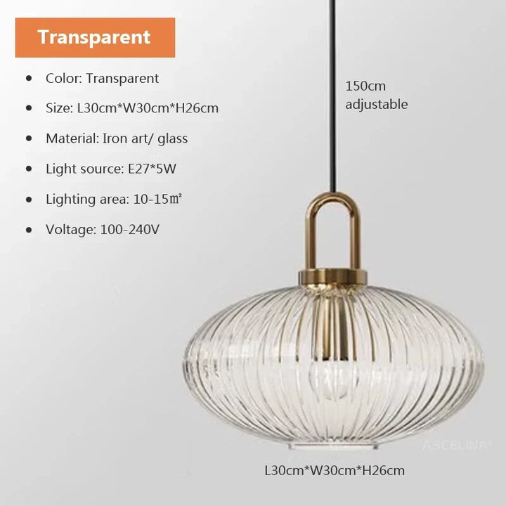 Japandi Glass Pendant Light Japanese Nordic Hanging Lamp Warm