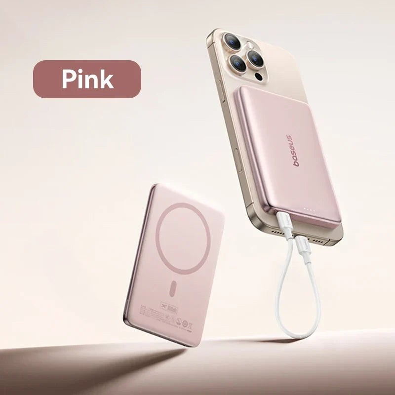 Ultra-Slim Magnetic Power Bank – Card-Sized 10000mAh PD 27W &amp; 5000mAh PD 20W Wireless Charging 2026