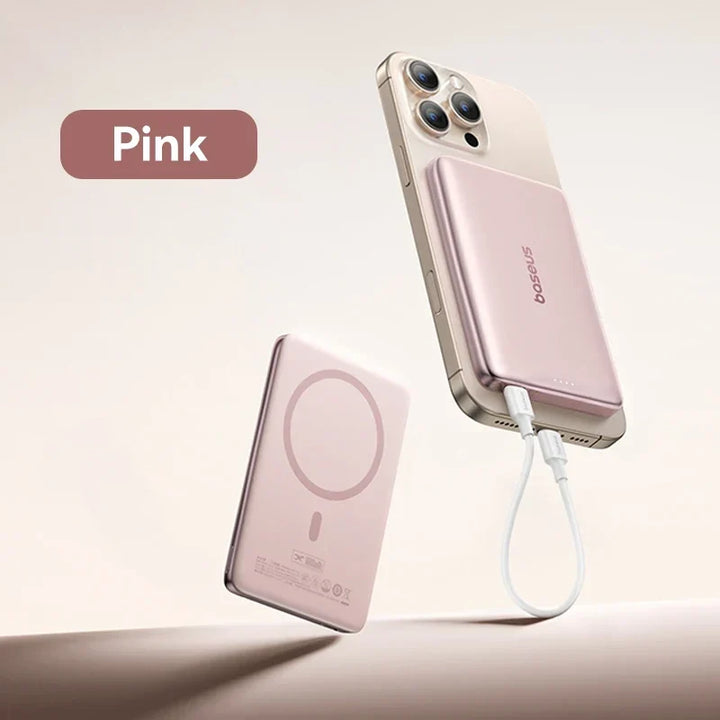 Ultra-Slim Magnetic Power Bank – Card-Sized 10000mAh PD 27W &amp; 5000mAh PD 20W Wireless Charging 2026