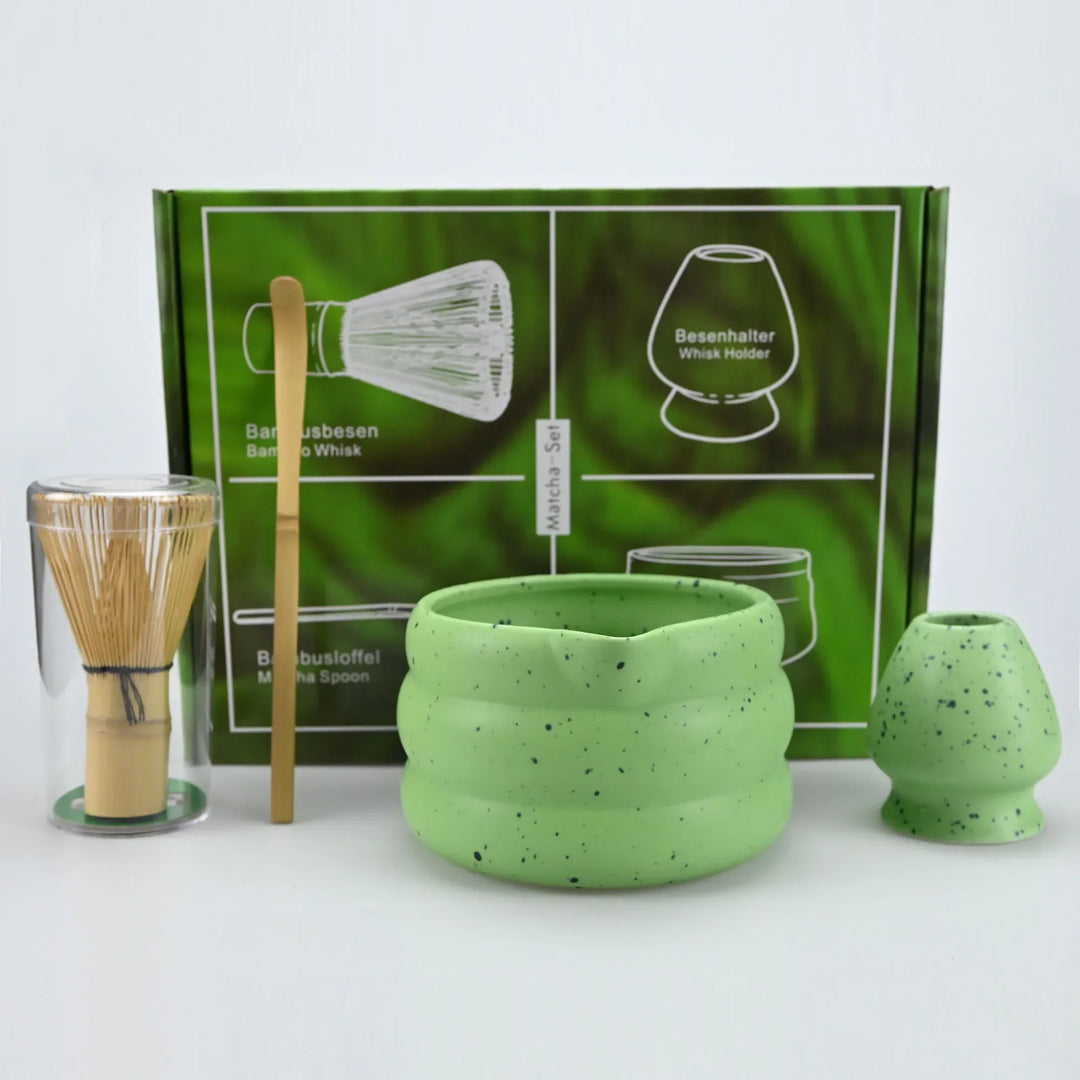 Matcha Set Porcelain Bowl Whisk Spoon Stand Gift Japanese