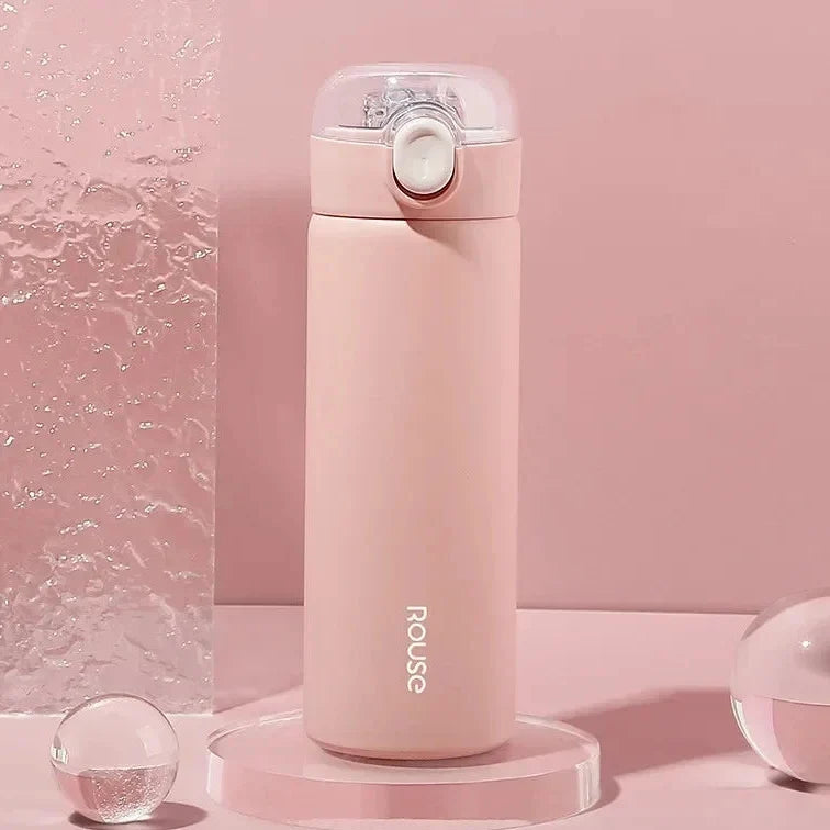 380ml Stainless Steel Vacuum Flask With Straw Girls Thermos