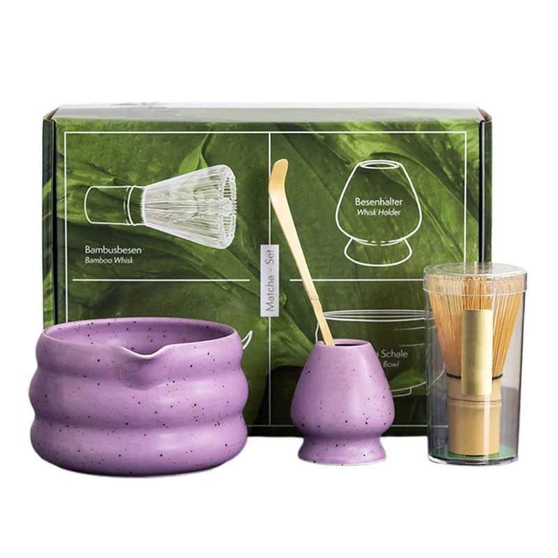 Matcha Set Porcelain Bowl Whisk Spoon Stand Gift Japanese