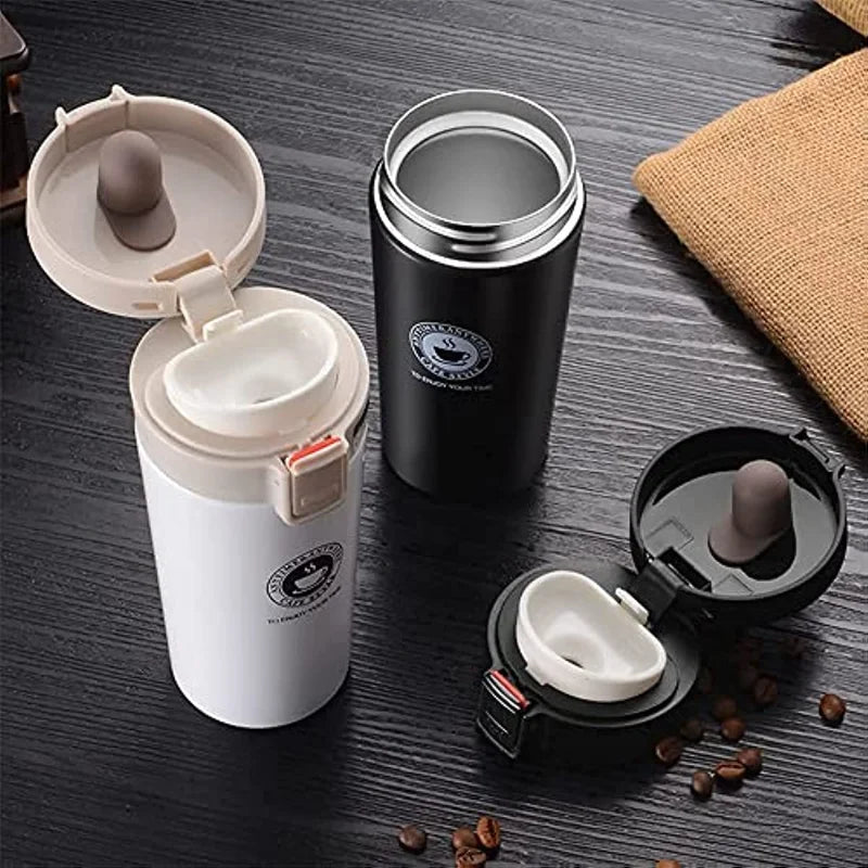 380ml Stainless Steel Vacuum Insulated Coffee Cup - Double Layer Tea Mug for Outdoor Sports, Leak-Proof Travel Bottle