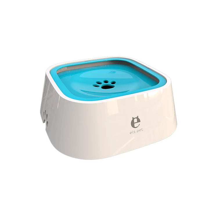Dog Drinking Water Bowl - 1.5L Non-Wetting Cat Bowl, Spill-Proof Plastic Dispenser for Pets