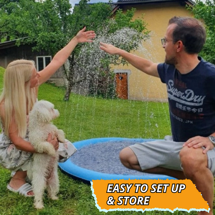Dog Splash Pad Inflatable Fountain For Pets Summer 2025 Backyard Water Toy Non Slip Portable