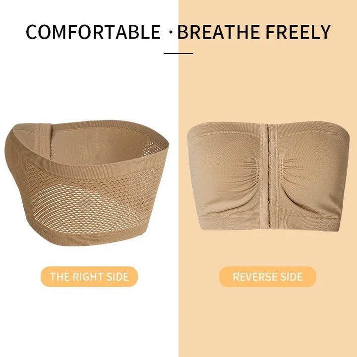 Strapless Wireless Bra with Seamless Design and Soft Support for Backless and Off-Shoulder Outfits