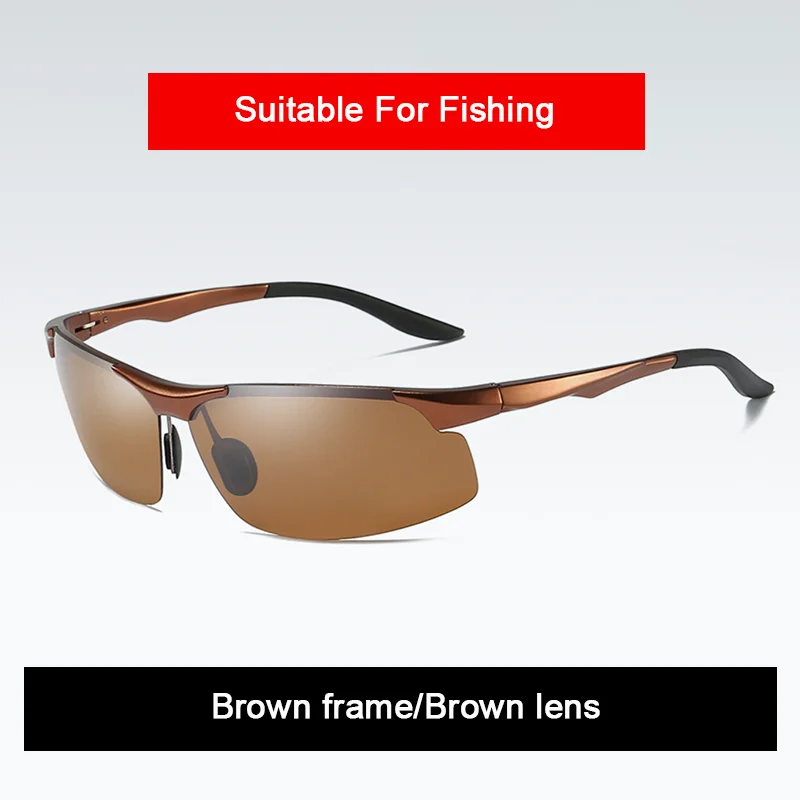 Sunglasses Photochromic Polarized UV400 Rimless Driving Glasses, Day Night Vision, Lightweight Frame VT2173