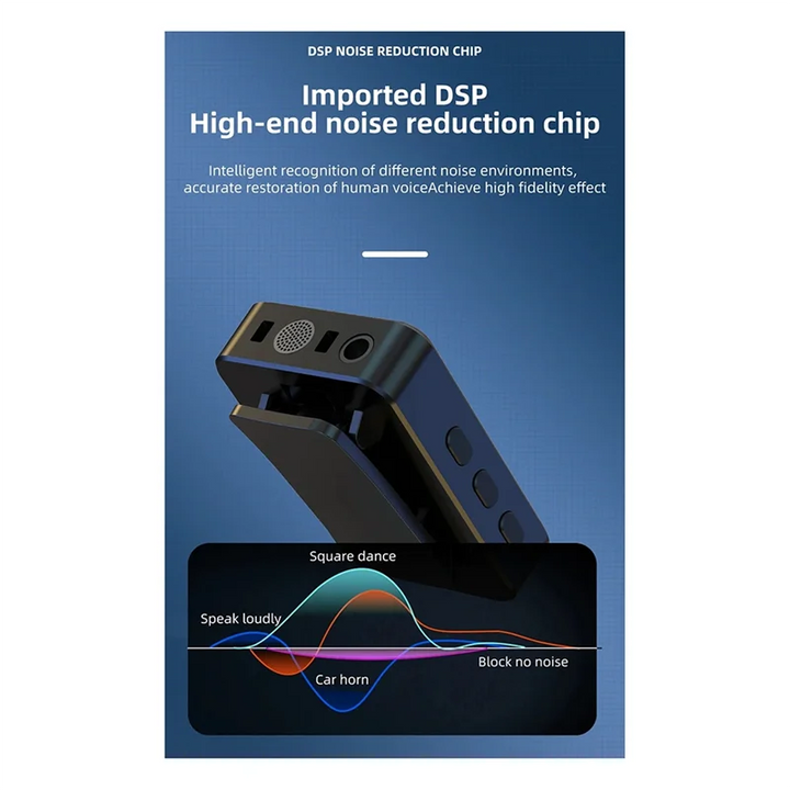 Wireless Lavalier Microphone with Noise Cancellation and LED Display for iPhone, iPad, and Android Devices