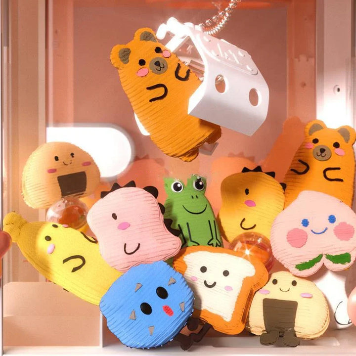 Mini Cartoon Claw Crane Machine Toy for Kids - Plush Rabbit Doll Grabber with Music &amp; Lights