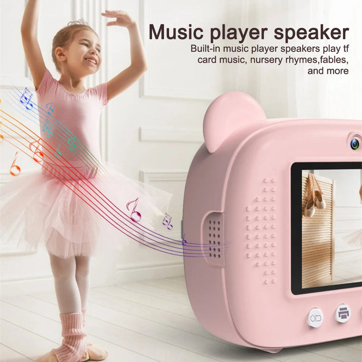Kid Instant Print Camera - Fun Photography for Kids, Lightweight, Easy to Use, Black &amp; White Prints