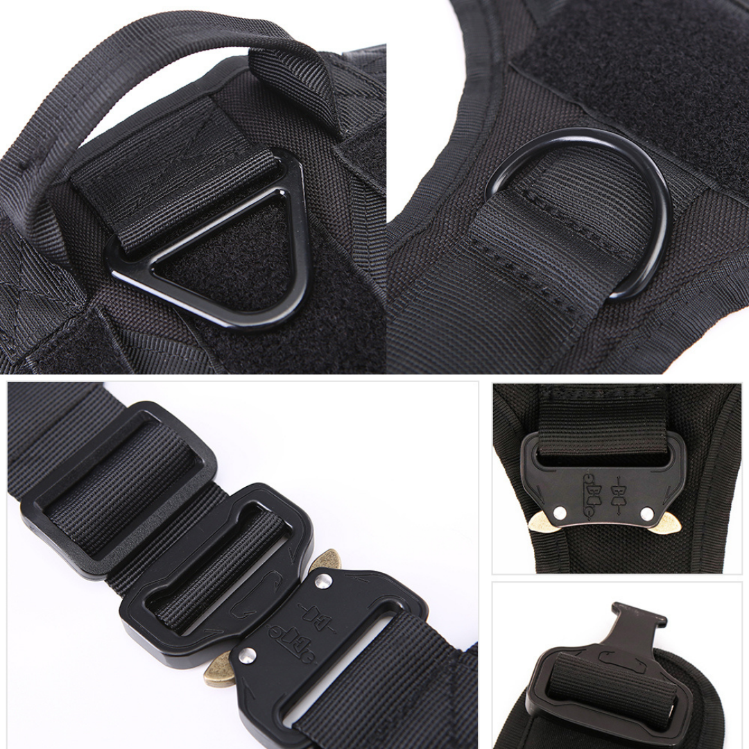 Tactical Dog Harness System All-In-One Training Bundle No-Pull Harness MOLLE Pouches Travel Water Bowl Holiday 2025