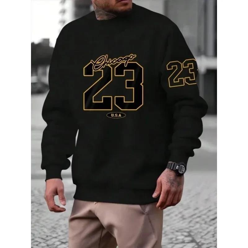 Warm Men’s Sweatshirt – Relaxed Crewneck, Fleece, Casual
