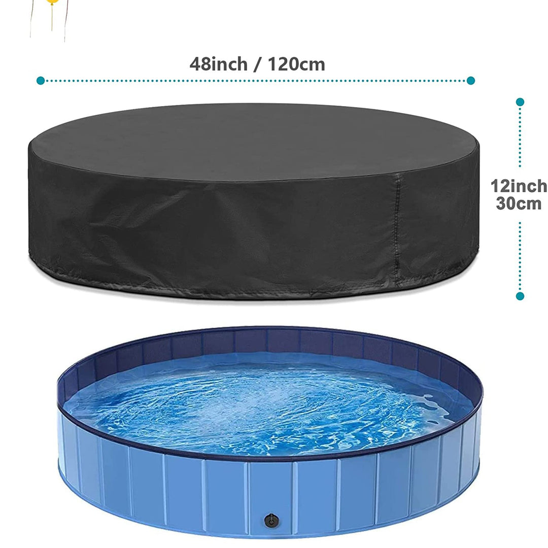 Waterproof Dog Pool Cover Round Fit Debris Blocking Keeps Water Clean Fall 2025 Backyard Pet Accessory