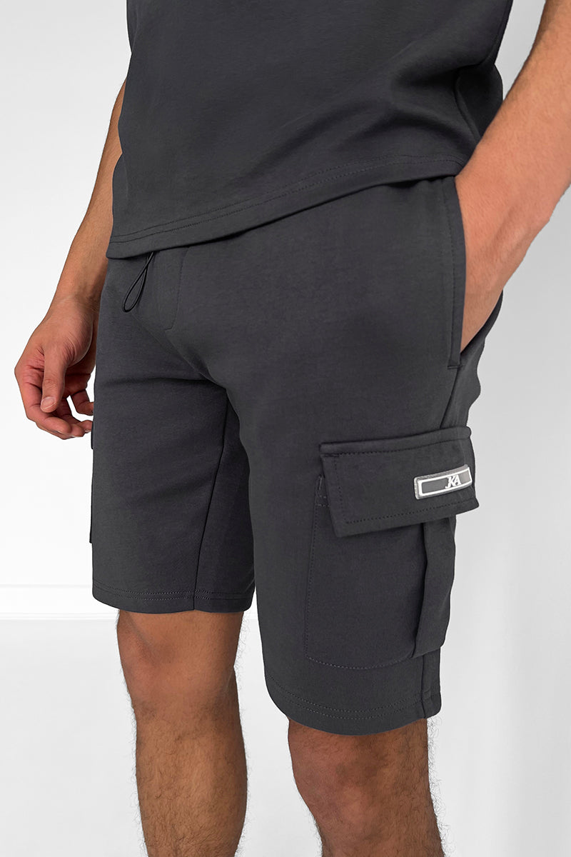 Slim Fit Leisure Set for Men with Cargo Shorts, Premium 100% Cotton Fabric, Tailored Design, Comfortable Everyday Wear