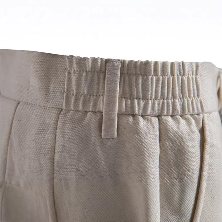 Lightweight teen shorts - Old Money style, Lyocell cotton, for versatile business-casual wear