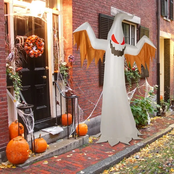 Inflatable 12ft Ghost LED Flames Flashing Eyes Halloween