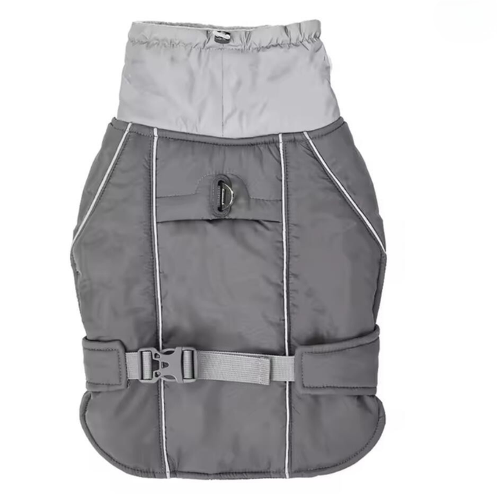 Water-Resistant Dog Coat With Reflective Strips And Adjustable Straps For Safe Winter Walks 2025