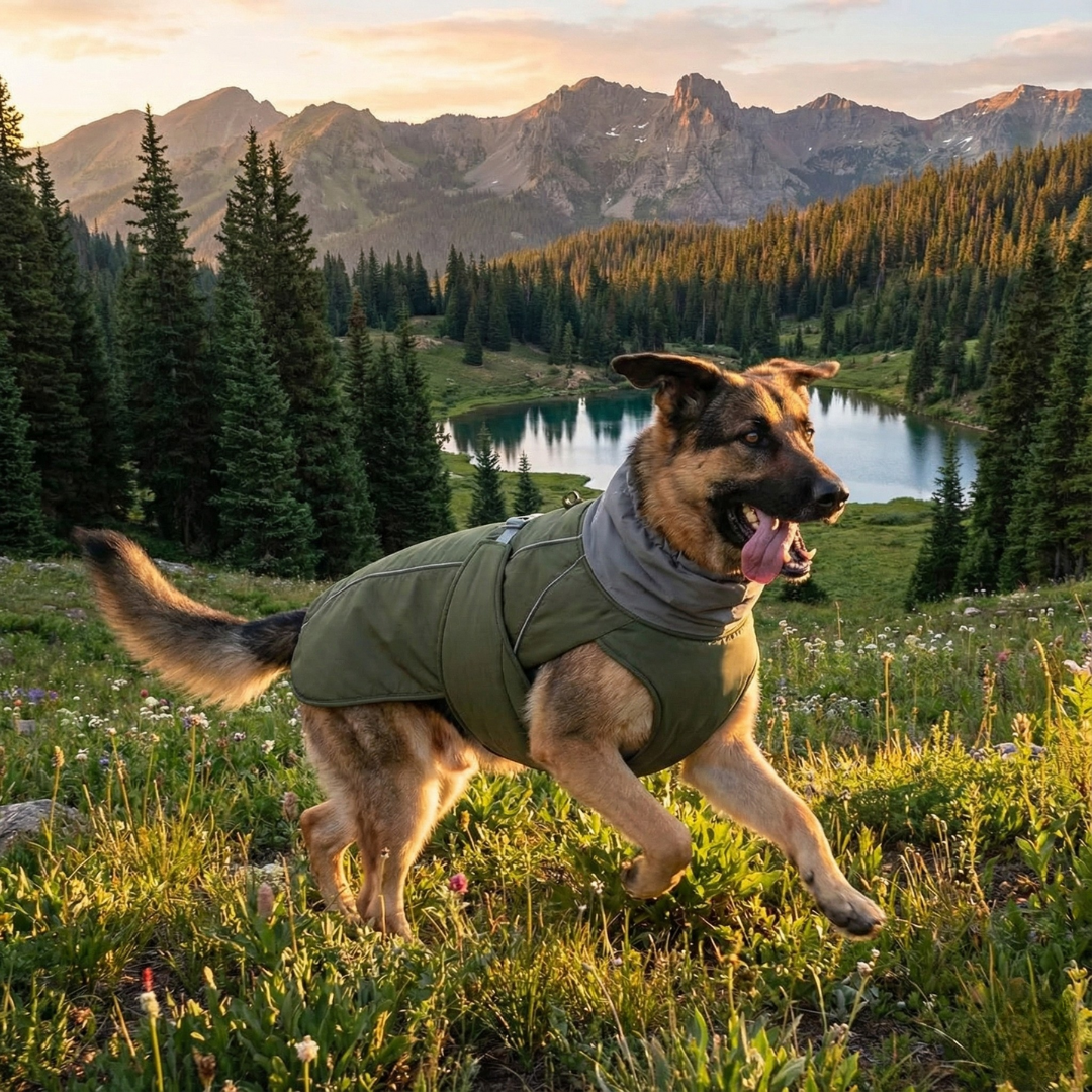 Water-Resistant Dog Coat With Reflective Strips And Adjustable Straps For Safe Winter Walks 2025