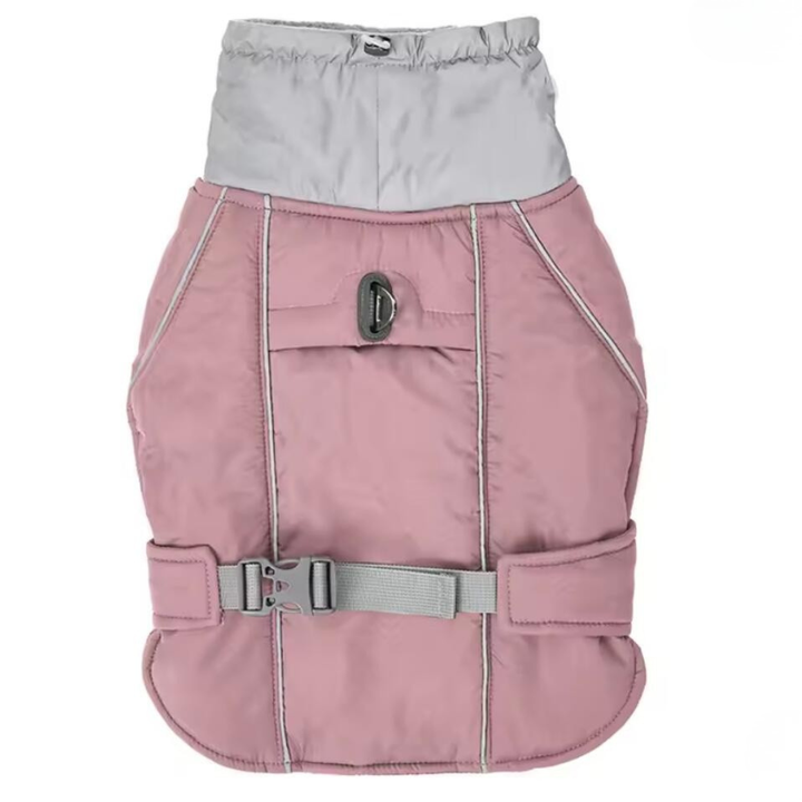 Water-Resistant Dog Coat With Reflective Strips And Adjustable Straps For Safe Winter Walks 2025