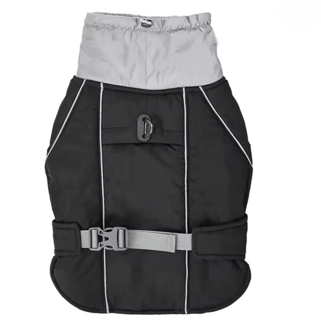 Water-Resistant Dog Coat With Reflective Strips And Adjustable Straps For Safe Winter Walks 2025