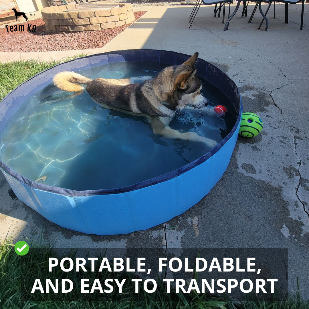 Pop-Up Dog Pool Foldable - Outdoor Bath And Pool For Pets, Summer 2025 Easy Setup, Side Drain, Durable Lining