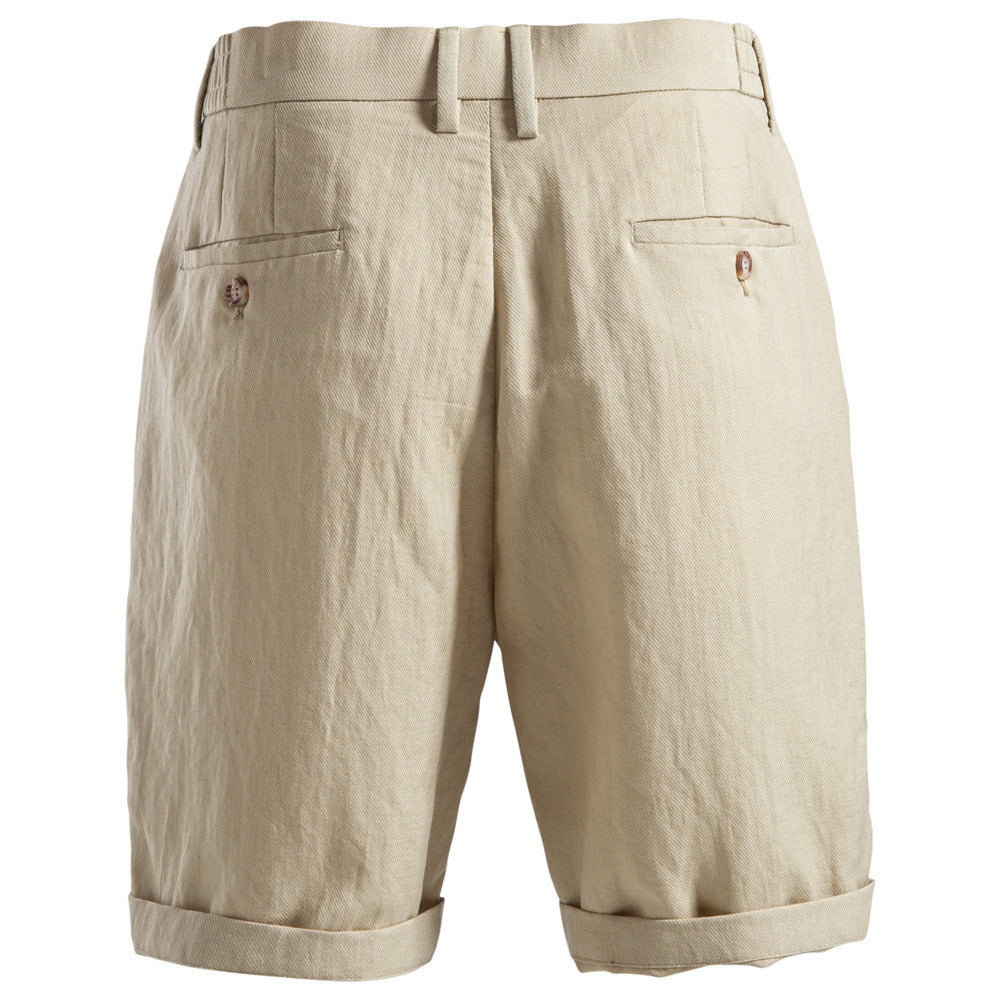 Lightweight teen shorts - Old Money style, Lyocell cotton, for versatile business-casual wear
