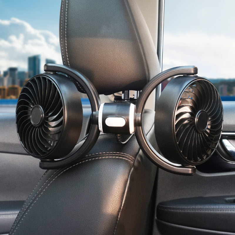 Backseat Car Fans for Pets Dual Cooling With Adjustable Airflow Keeps Dogs Calm Summer Travel 2025