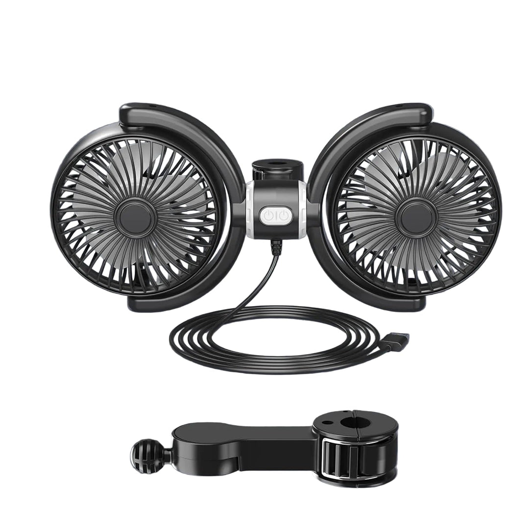 Backseat Car Fans for Pets Dual Cooling With Adjustable Airflow Keeps Dogs Calm Summer Travel 2025