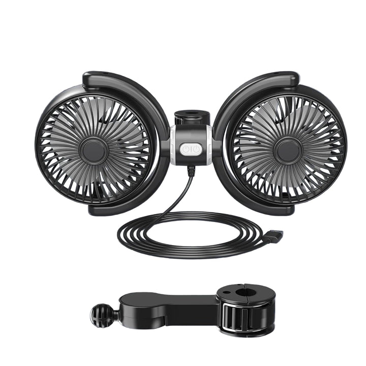 Backseat Car Fans for Pets Dual Cooling With Adjustable Airflow Keeps Dogs Calm Summer Travel 2025