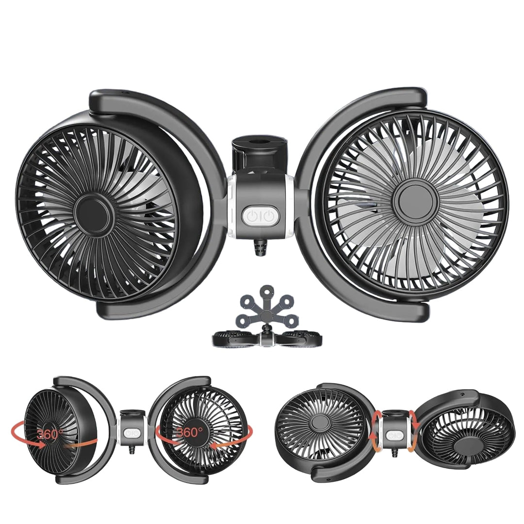Backseat Car Fans for Pets Dual Cooling With Adjustable Airflow Keeps Dogs Calm Summer Travel 2025