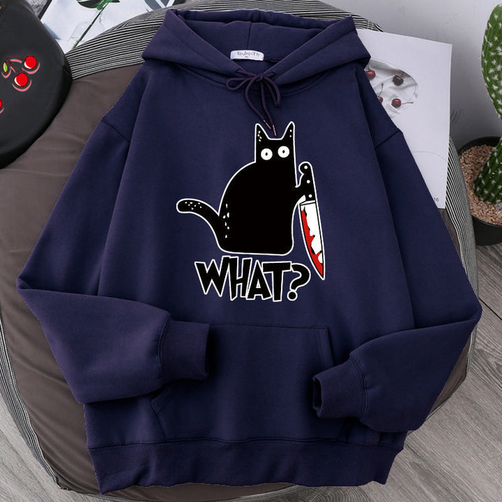 Oversized Men’s Hoodie - Graphic Pullover, Wool Lined Casual
