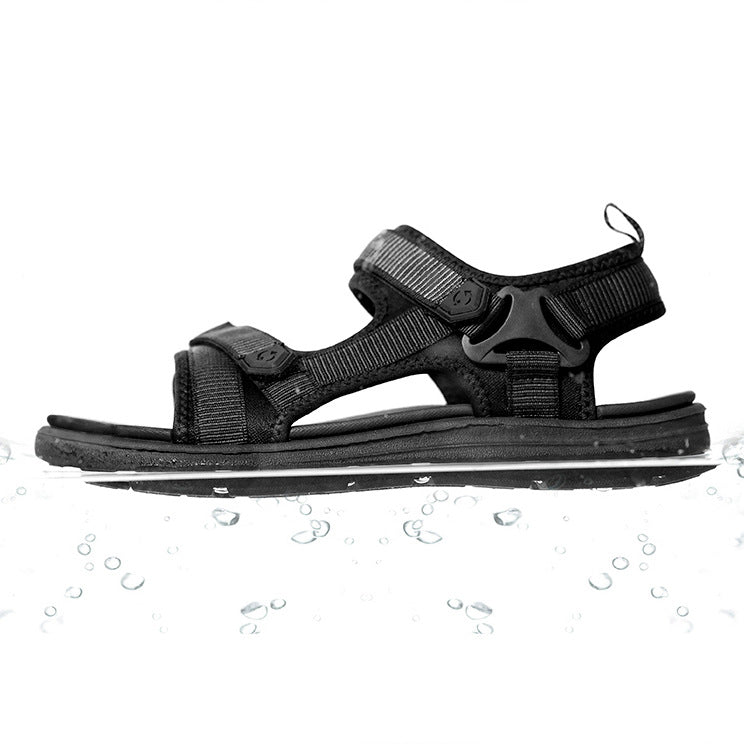 Lightweight Men’s Sandals – Multi-Strap, Woven Upper, EVA Sole, Non-Slip for Outdoor Adventures