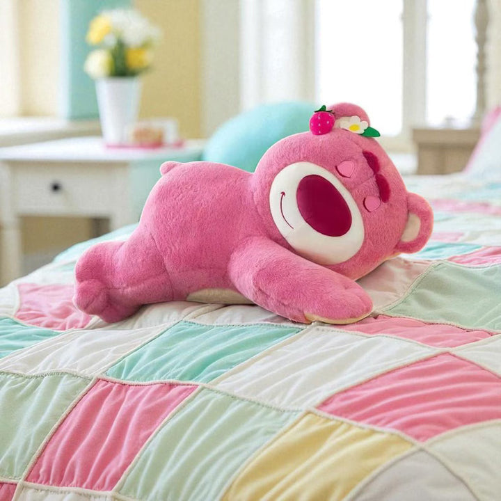 Lotso Plush Strawberry Bear Pillow - 90cm Stuffed Toy, A Sweet Valentine&