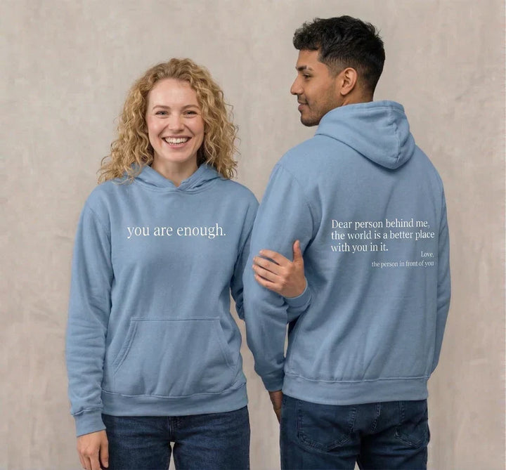 Warm Unisex Hoodie - Graphic Front-Pocket Hoodie With Back Print, Fleece-Lined, Casual Wear