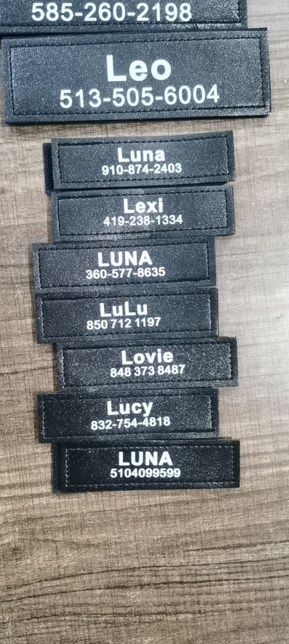 Custom Patch For Harness Dog Name And Phone Number Patch Two Line Text Fall 2025 Gift