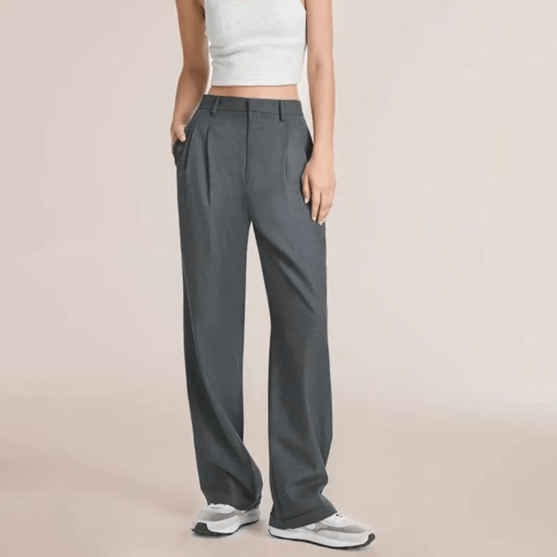 Pleated Pants for Women, High-Quality Relaxed Fit Pants with Sophisticated Design, Versatile for Casual and Formal Wear