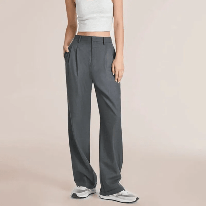 Pleated Pants for Women, High-Quality Relaxed Fit Pants with Sophisticated Design, Versatile for Casual and Formal Wear