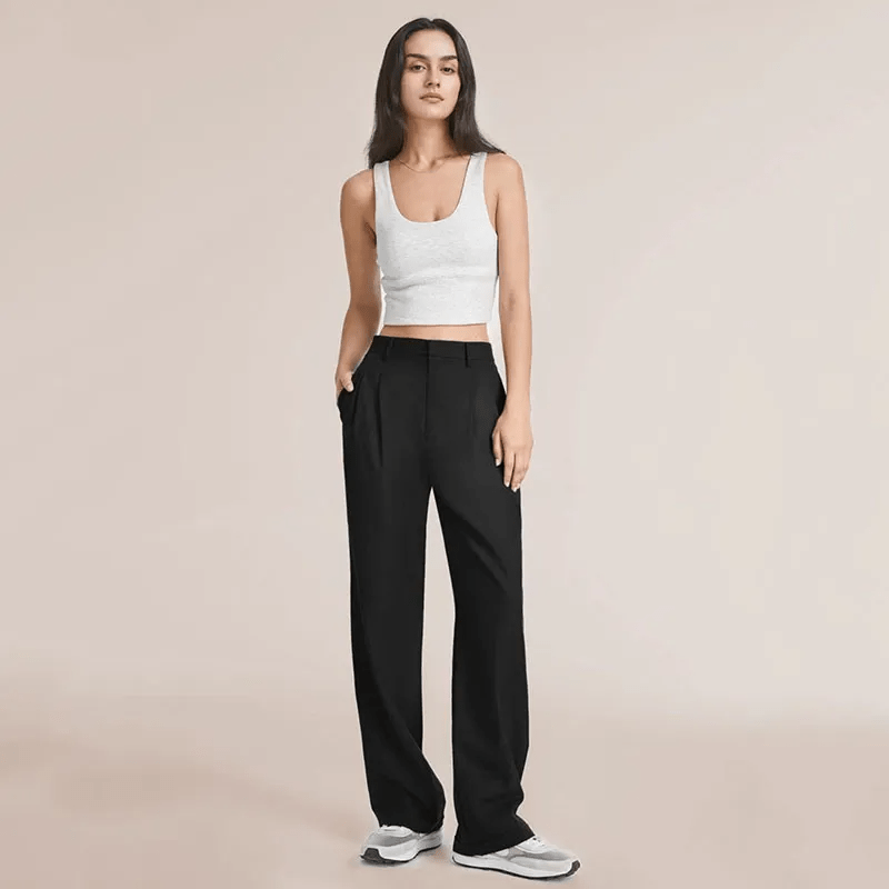 Pleated Pants for Women, High-Quality Relaxed Fit Pants with Sophisticated Design, Versatile for Casual and Formal Wear