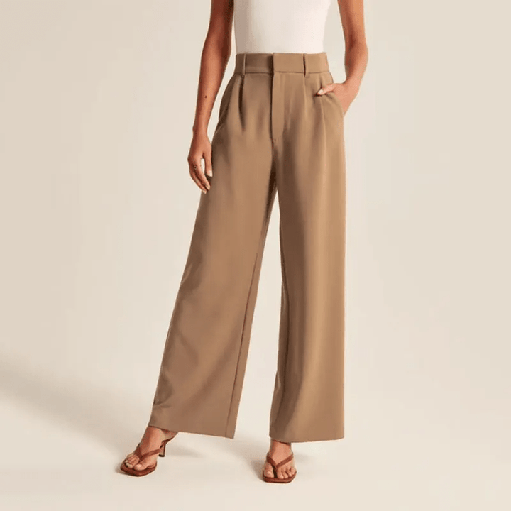Pleated Pants for Women, High-Quality Relaxed Fit Pants with Sophisticated Design, Versatile for Casual and Formal Wear